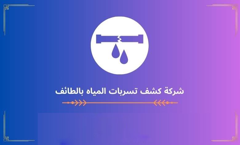 شركة كشف تسربات المياه بالطائف 